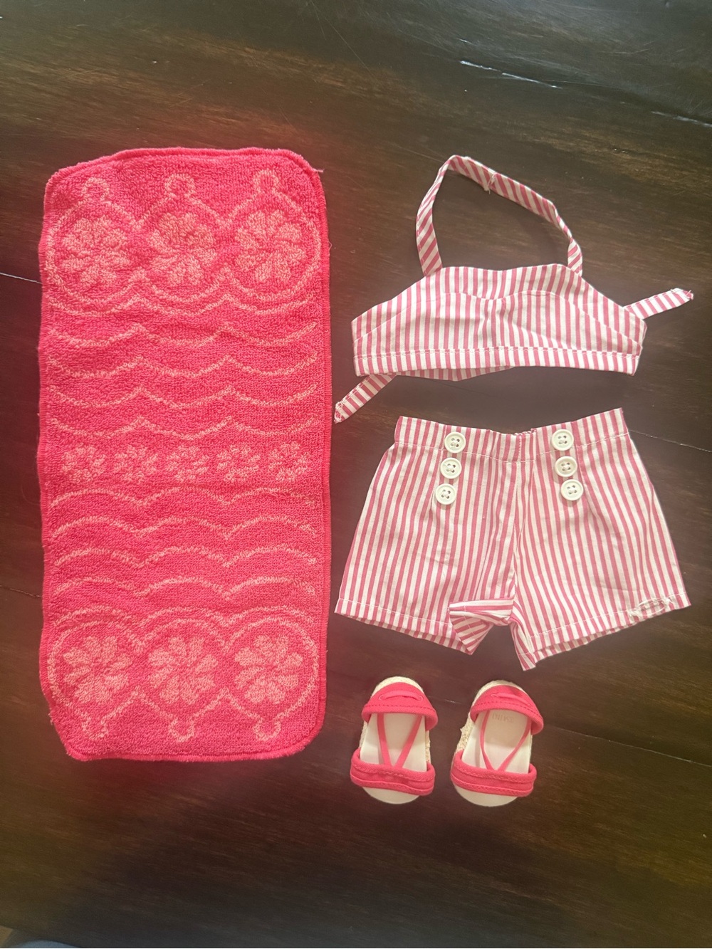 American Girl Nanea’s Two Piece Swimsuit and towel set - Picture 2 of 2
